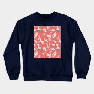 Pedicure coral print Crewneck Sweatshirt